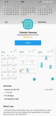 Samsung Calendar android App screenshot 0